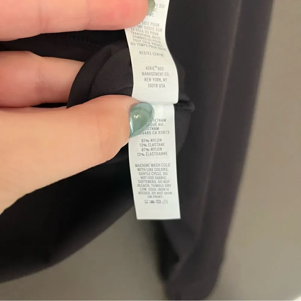 Aerie Offline Real Me Long Sleeve Open Back